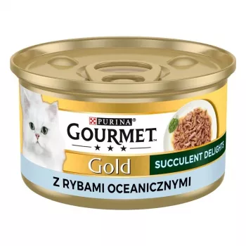 PURINA Gourmet Gold Succulent Delights Ocean fish - šlapias kačių ėdalas - 85g