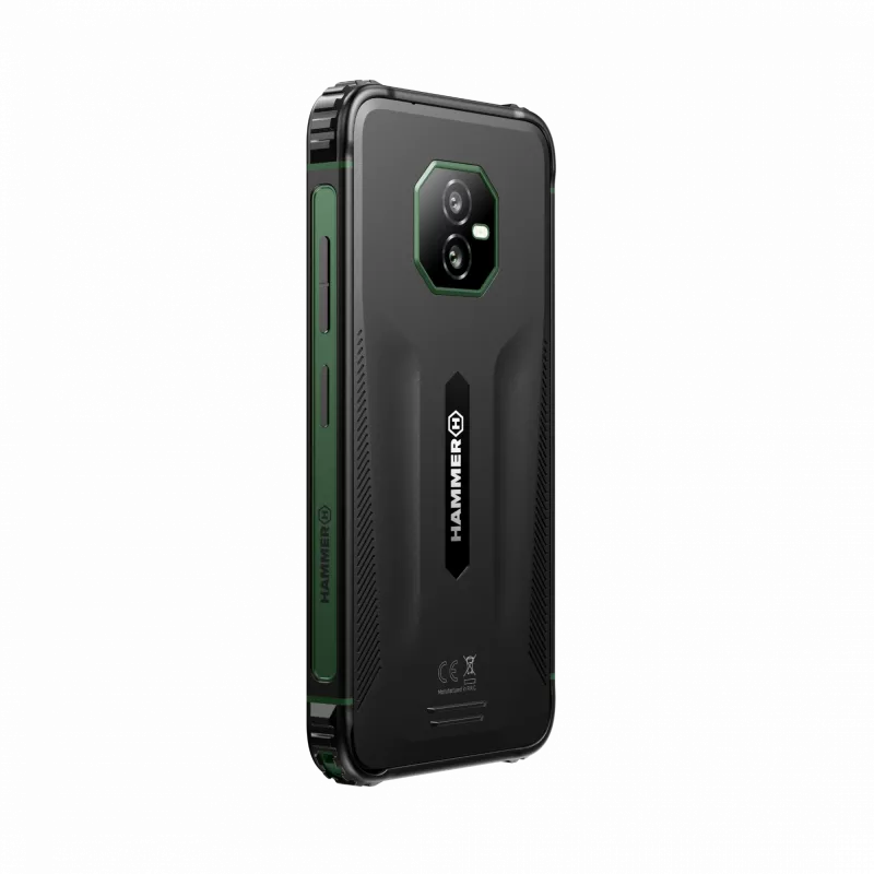 Hammer Ranger 4G išmanusis telefonas, 6,1 colio IPS 720x1560, 6 GB RAM, 256 GB, Android 15, Dual SIM, žalias