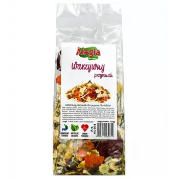 Alegia Vegetable Treat 130 g – daržovių skonio papildomas pašaras graužikams ir triušiams, be cukraus, be glitimo