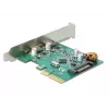 PCIe kortelė DeLOCK 90397, USB 3.2 Gen 1, 2 prievadai, Low Profile