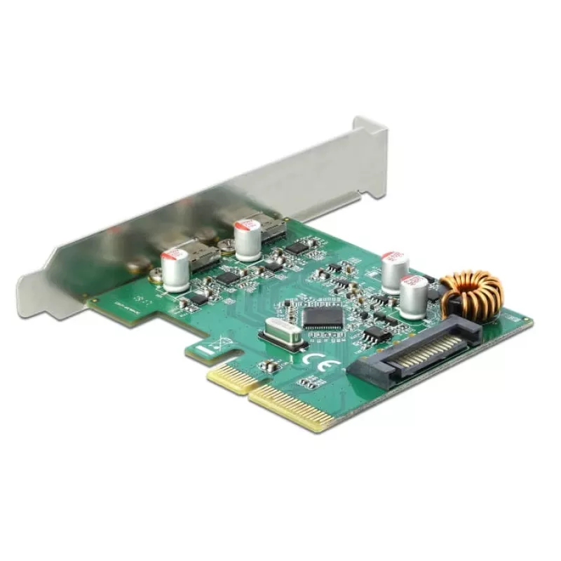 PCIe kortelė DeLOCK 90397, USB 3.2 Gen 1, 2 prievadai, Low Profile