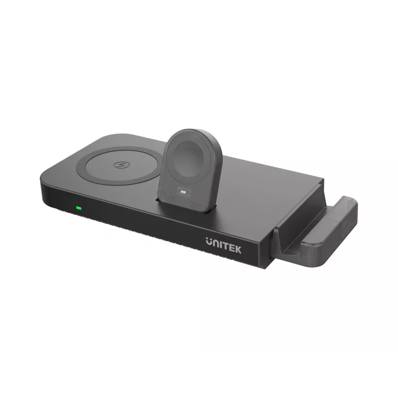 UNITEK MagMighty Combo 5 5-in-1 belaidžio įkrovimo stotelė, juoda