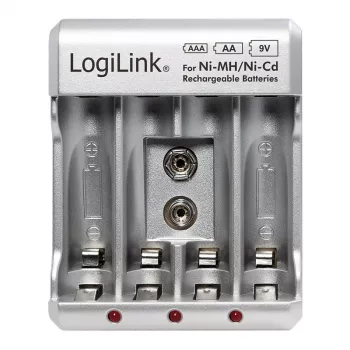 LOGILINK akumuliatorių įkroviklis Ni-MH / Ni-Cd AA / AAA / 9V