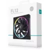 Korpuso ventiliatorius DeepCool FL12 120 mm, PWM, 500–2150 RPM, 55 CFM, 2,82 mmH2O, FDB, multi-LED, juodas