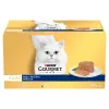 Šlapias kačių ėdalas multipack Purina Nestlé Gourmet Gold Mus Mix 48×85 g skardinių įvairūs skoniai