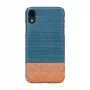 Apsauginis dėklas iPhone XR man and wood džinsinė juoda su natūralia mediena