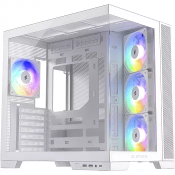 Korpusas Silentware View A-RGB White VIEWWHITE – mid-tower su A-RGB apšvietimu, baltas