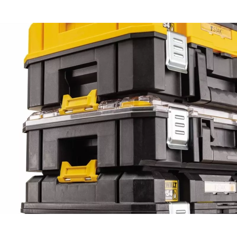 Dėžė įrankiams DeWalt DWST83343-1 – aliuminis/plastikas, vandeniui atspari, su vyriais uždengiamu dangčiu, užrakinama, 1 skyrius, 440×333×323 mm