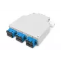 Skaidulinės optikos DIN bėgio dėžutė DIGITUS DN-963890, OS2, SC adapteris su 2 m pigtail, plienas, mėlyna/pilka
