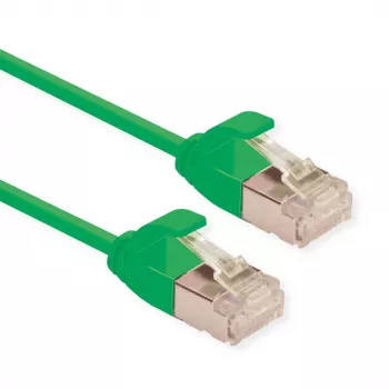 ROLINE DataCenter Patch-Cable RJ-45 (M) į RJ-45 (M) 3 m U/FTP CAT 6a halogeninis, lietas, su apsauga nuo užkabinimo, vytas, 10 Gigabit Ethernet, žalias, pantone 3278C (21.15.3336)