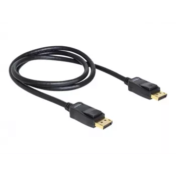 DisplayPort kabelis DeLOCK 82423 1 m vyriškas-į-vyrišką juodas