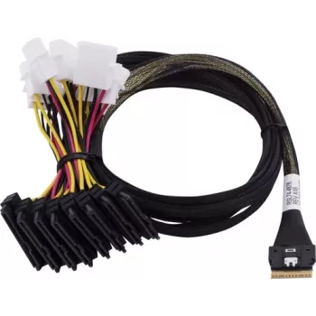 Adaptec kabelis 1x SFF8654 x8 -> SFF8639 8xU.3 vidinis 0,8 m SlimSAS - 8SFF-8639 x1 ir3 tri-režimo SAS/SATA/NVMe