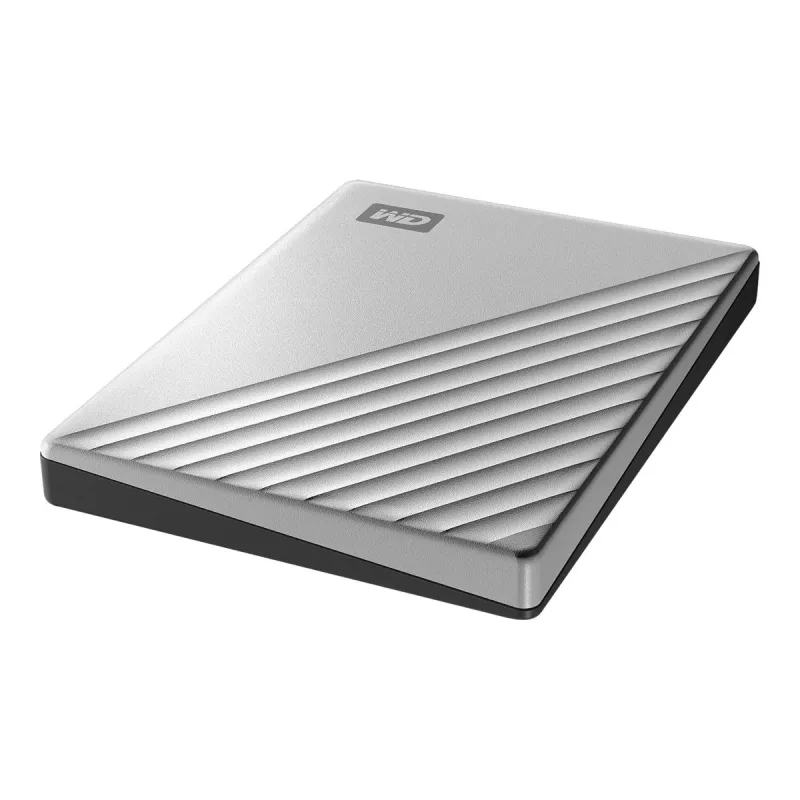 WD My Passport Ultra for Mac WDBKYJ0020BSL - Išorinis kietasis diskas - užšifruotas - 2 TB - nešiojamas - USB 3.0 (USB-C jungtis) - 256 bitų AES - sidabrinis