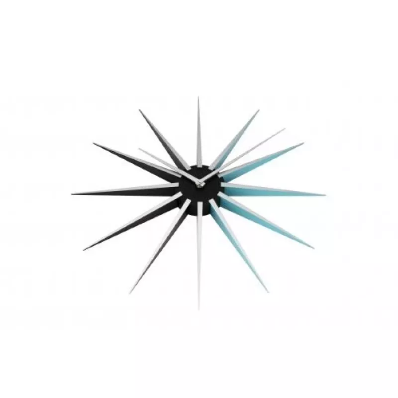 NeXtime Nova 3051bl sieninis laikrodis, Ø50 cm, juodas/mėlynas
