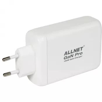 Maitinimo blokas ALLNET PSU-GaNPD-USB-1A3C-130W — 130W, 1× USB-A, 3× USB-C