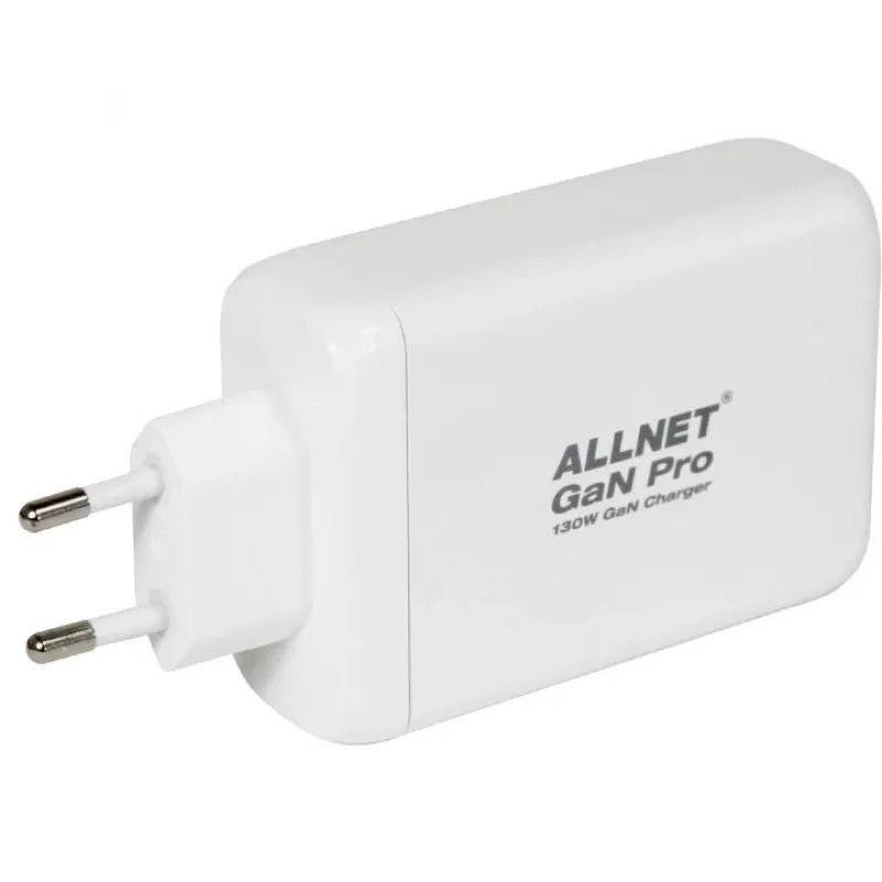 Maitinimo blokas ALLNET PSU-GaNPD-USB-1A3C-130W — 130W, 1× USB-A, 3× USB-C