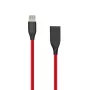 Silicone laidas USB – Lightning, 2 m (raudonas)