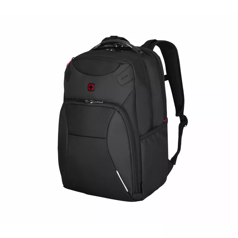 Kuprinė kasdieninė Wenger SwissGear Cosmic Black iš perdirbto poliesterio ir PVC, 17 inch