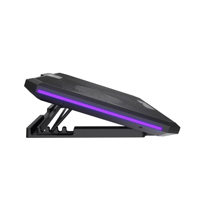 FURY GUNBAI G3 nešiojamojo kompiuterio aušinimo stovas 14.1–17.3 col., 2 ventiliatoriai, RGB apšvietimas, 2× USB