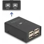 DeLOCK USB 2.0 jungiklis 2 kompiuteriams 4 įrenginiams juodas 0,48 Gbit/s