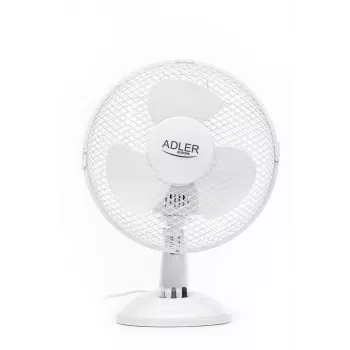 Adler AD 7302 stalinis ventiliatorius, baltas, 23 cm, 2 greičiai, svyravimas, 60 W
