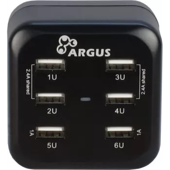 Inter-Tech Argus LS-6US maitinimo šaltinis – 34 W – 6,8 A – 6 USB išėjimai (88885322)