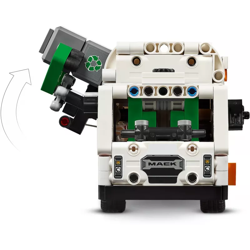 LEGO Technic Mack LR Electric šiukšlių sunkvežimis 42167 — 503 dalys, motorizuotas, 230×80×90 mm