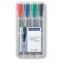 Markeris Staedtler 356 WP4 4 vnt. (juoda, mėlyna, žalia, raudona)