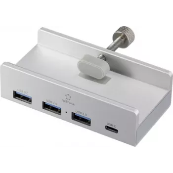 Renkforce RF-ACHB-350 1+3 prievadų USB 3.1 Gen 1 vidinis USB šakotuvas sidabrinis (RF-6690354)