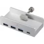 Renkforce RF-ACHB-350 1+3 prievadų USB 3.1 Gen 1 vidinis USB šakotuvas sidabrinis (RF-6690354)