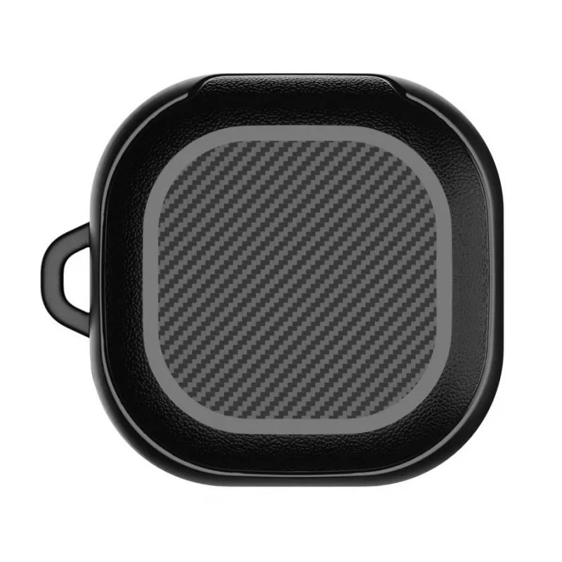 Tech-Protect Rough Carbon apsauginis dėklas Samsung Galaxy Buds 2 Pro/2/Live/Pro įkrovimo dėklui, juodas