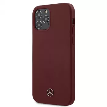 Mercedes MEHCP12MSILRE iPhone 12/12 Pro 6,1 raudonas kietas dėklas Silicone Line