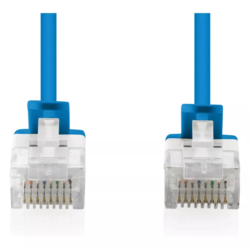 Pataisinis kabelis CAT6 U-UTP 1,5 m, DIGITUS, plonas, juodas