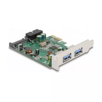 DeLOCK PCI Express x1 kortelė 2 x USB 3.2 Gen 1 Type-A + 1 x vidinis 19 kontaktų lizdas