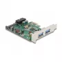 DeLOCK PCI Express x1 kortelė 2 x USB 3.2 Gen 1 Type-A + 1 x vidinis 19 kontaktų lizdas