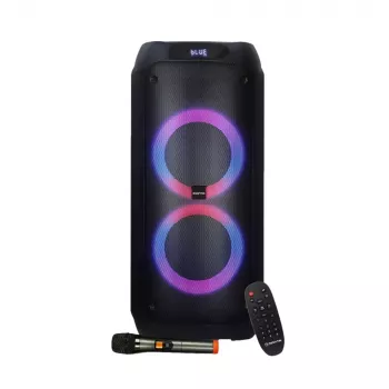 Nešiojamas garsiakalbis MANTA ATTIS SPK0802 120W, Bluetooth, laidinis įėjimas, įkraunamas, FM, LED šviesos
