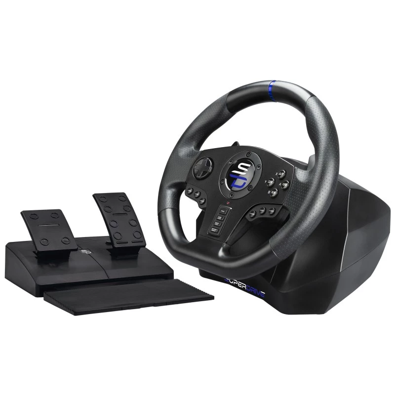 Vairo ir pedalų rinkinys Subsonic SV750 juodas 270° sukimosi kampas USB