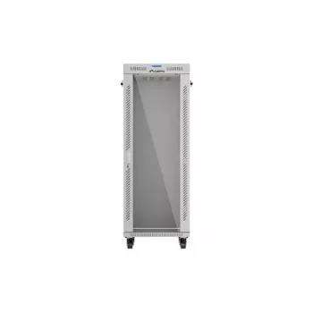 LANBERG 19 colių 32U stovimas serverio spintos stovas 600×600 mm pilkas su perforuotomis durelėmis ir LCD (Flat Pack)