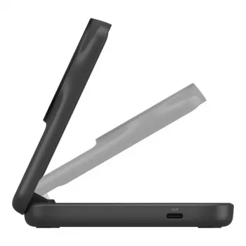 Belkin UltraCharge 25 W Qi2 2 viename lankstoma belaidžio įkrovimo stotis, juoda (WIZ038KQBK)