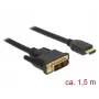 Vaizdo kabelio adapteris DeLOCK 85583 1,5 m DVI-D HDMI Type A juodas