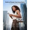Power bank Anker A1638 10000 mAh, 45 W bendra galia, baltas, su įmontuotu ištraukiamu USB-C laidu