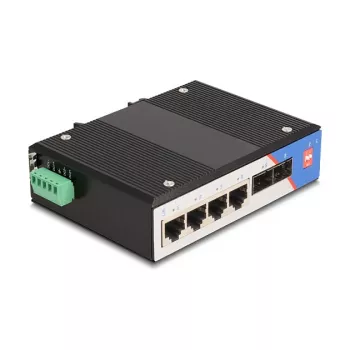 Nevaldomas komutatorius DeLOCK 88015 Gigabit Ethernet 4 prievadai juodas