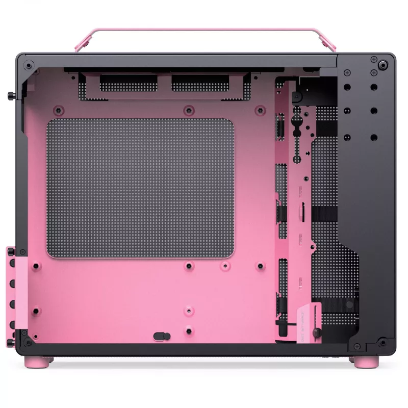 Jonsplus MATX Handle Case Z20 Black-Pink – Mini/Micro/Flex-ATX korpusas su nešimo rankena