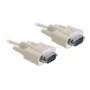 Serijinis kabelis DeLOCK RS-232 1m Smėlio spalvos DB-9