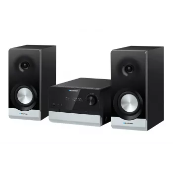 Namų garso mikro sistema BLAUPUNKT MS40.2BT — 2×50 W RMS, Bluetooth, CD, USB, HDMI ARC, optinis įėjimas, LED ekranas (juoda)