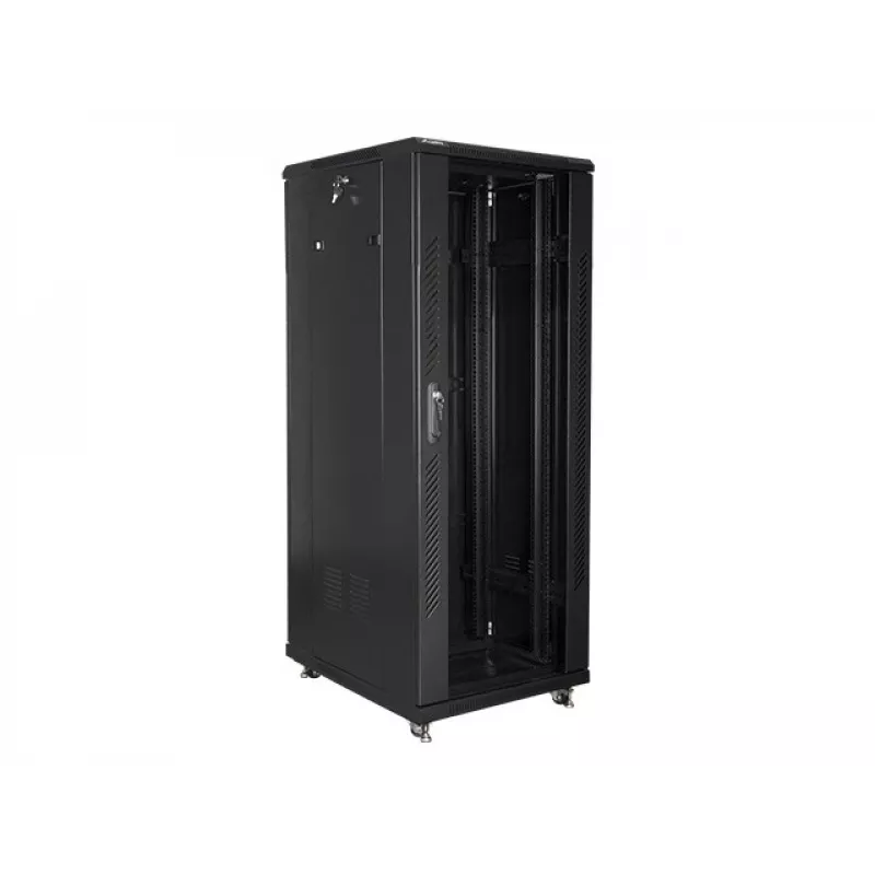 Lanberg FF01-6832-12B grindinis 19 inch 32U 600x800 mm spintos korpusas juodas (RAL 9004)