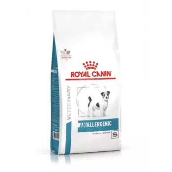 Sausas šunų ėdalas Royal Canin Anallergenic Small – hipoalerginis maistas mažiems suaugusiems šunims, 3 kg, mėsos skonis, be glitimo ir cukraus