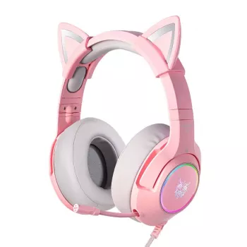 Ausinės Onikuma K9 Pink RGB žaidimams