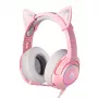 Ausinės Onikuma K9 Pink RGB žaidimams