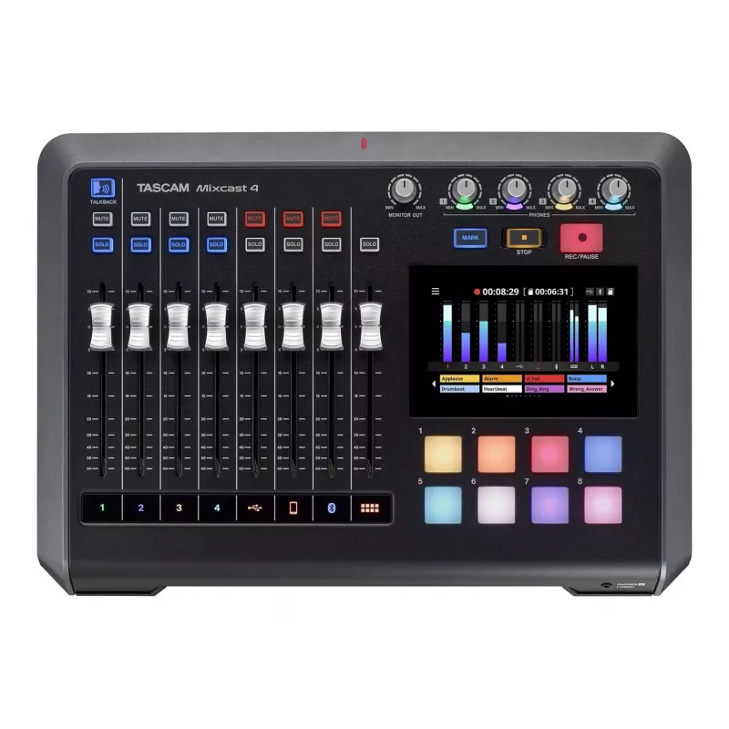 Tascam Mixcast 4 – garso maišytuvas podcastų įrašymui